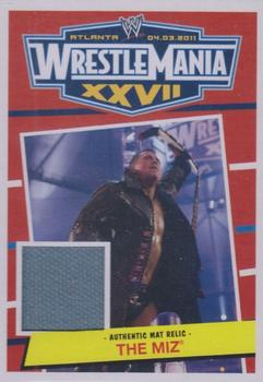 2012 Topps Heritage WWE - WrestleMania XXVII Mat Relics #NNO The Miz Front