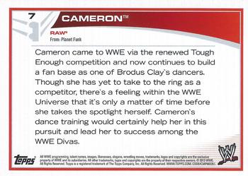 2013 Topps WWE #7 Cameron Back