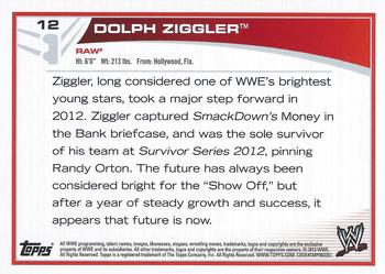 2013 Topps WWE #12 Dolph Ziggler Back