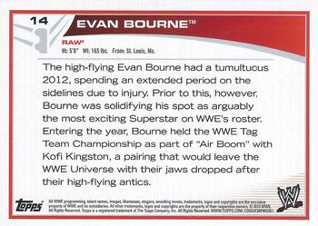 2013 Topps WWE #14 Evan Bourne Back