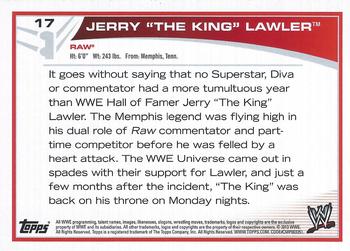 2013 Topps WWE #17 Jerry Lawler Back
