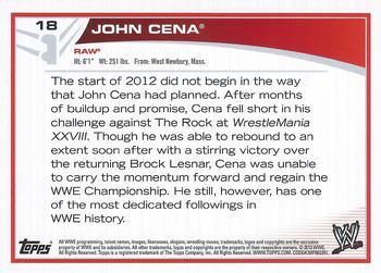 2013 Topps WWE #18 John Cena Back