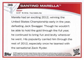 2013 Topps WWE #36 Santino Marella Back