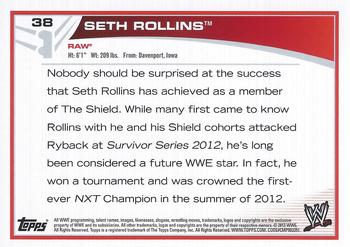 2013 Topps WWE #38 Seth Rollins Back