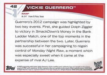 2013 Topps WWE #42 Vickie Guerrero Back
