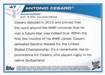 2013 Topps WWE #47 Antonio Cesaro Back