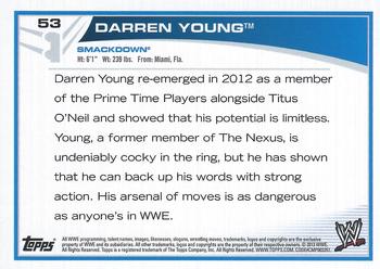 2013 Topps WWE #53 Darren Young Back