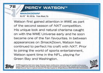 2013 Topps WWE #72 Percy Watson Back