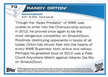 2013 Topps WWE #73 Randy Orton Back