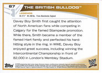 2013 Topps WWE #87 The British Bulldog Back