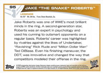 2013 Topps WWE #95 Jake The Snake Roberts Back