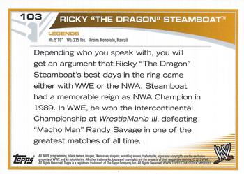 2013 Topps WWE #103 Ricky The Dragon Steamboat Back