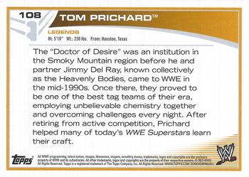 2013 Topps WWE #108 Tom Prichard Back