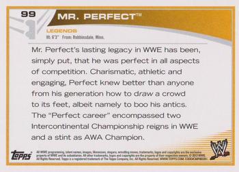 2013 Topps WWE #99 Mr. Perfect Curt Hennig Back
