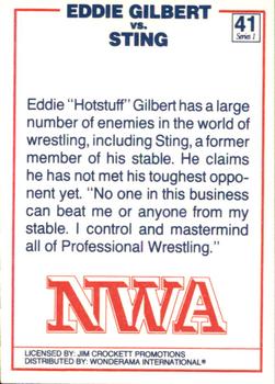 1988 Wonderama NWA #41 Eddie Gilbert / Sting Back