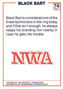 1988 Wonderama NWA #74a Black Bart Back