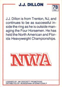 1988 Wonderama NWA #78 J.J. Dillon Back