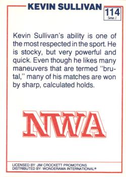 1988 Wonderama NWA #114 Kevin Sullivan Back
