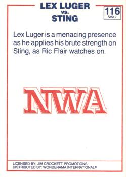 1988 Wonderama NWA #116 Lex Luger / Sting Back