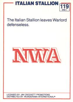 1988 Wonderama NWA #119 Italian Stallion Back