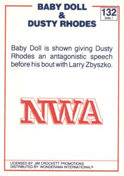 1988 Wonderama NWA #132 Baby Doll / Dusty Rhodes Back