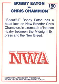 1988 Wonderama NWA #160 Bobby Eaton / Chris Champion Back