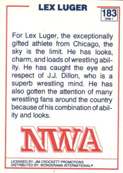 1988 Wonderama NWA #183 Lex Luger Back