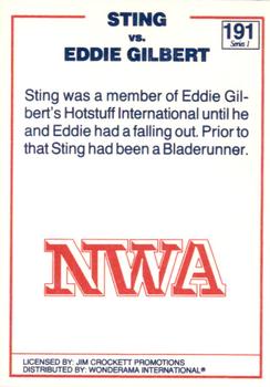 1988 Wonderama NWA #191 Sting vs Eddie Gilbert Back