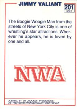 1988 Wonderama NWA #201 Jimmy Valiant Back
