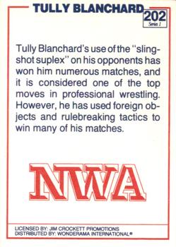 1988 Wonderama NWA #202 Tully Blanchard Back