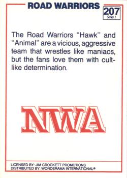 1988 Wonderama NWA #207 Road Warriors Back