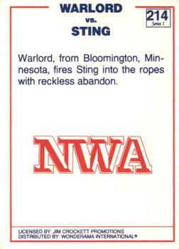 1988 Wonderama NWA #214 Warlord vs Sting Back