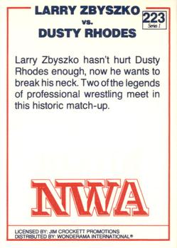 1988 Wonderama NWA #223 Larry Zbyszko / Dusty Rhodes Back