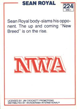 1988 Wonderama NWA #224 Sean Royal Back