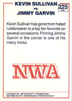 1988 Wonderama NWA #225 Kevin Sullivan vs Jimmy Garvin Back