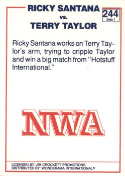 1988 Wonderama NWA #244 Ricky Santana vs Terry Taylor Back
