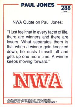 1988 Wonderama NWA #288 Paul Jones Back