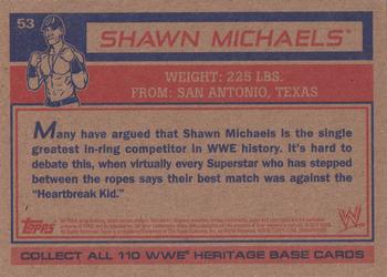 2012 Topps Heritage WWE - Silver #53 Shawn Michaels Back