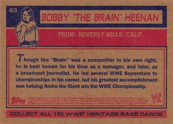 2012 Topps Heritage WWE - Silver #63 Bobby The Brain Heenan Back