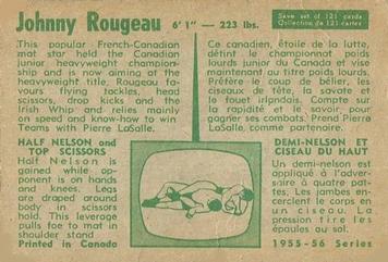 1955-56 Parkhurst #16 Johnny Rougeau Back
