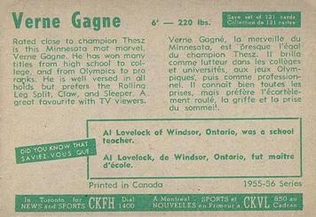 1955-56 Parkhurst #43 Verne Gagne Back