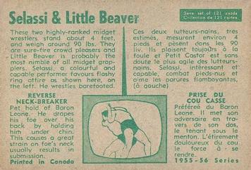 1955-56 Parkhurst #44 Selassi & Little Beaver Back