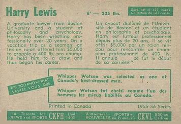 1955-56 Parkhurst #50 Harry Lewis Back