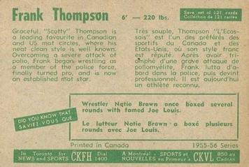 1955-56 Parkhurst #74 Frank Thompson Back