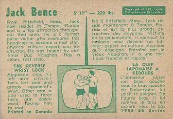 1955-56 Parkhurst #84 Jack Bence Back