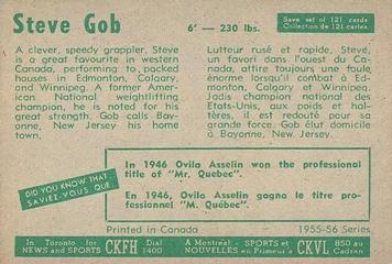 1955-56 Parkhurst #111 Steve Gob Back