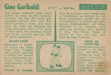 1955-56 Parkhurst #120 Gino Garibaldi Back