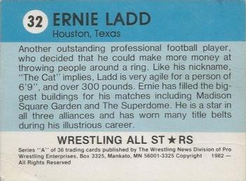 1982 Wrestling All Stars Series A #32 Ernie Ladd Back