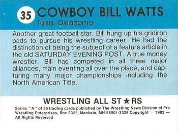 1982 Wrestling All Stars Series A #35 Cowboy Bill Watts Back