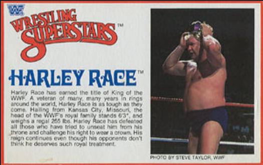 1984-88 LJN Wrestling Superstars Action Figure Cards #NNO Harley Race Front